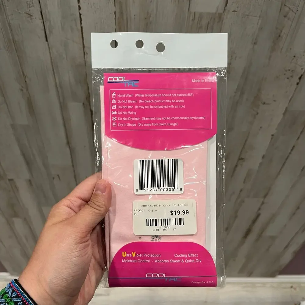 New Cool Tac Arm Guard Coolers Women's Pink UV Protection Quick Dry Small Golf